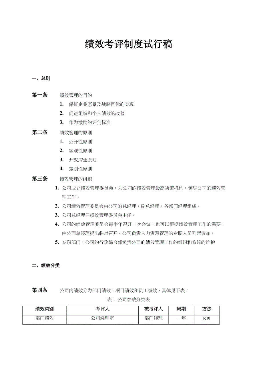 某企业管理咨询公司绩效考核制度文件_第1页