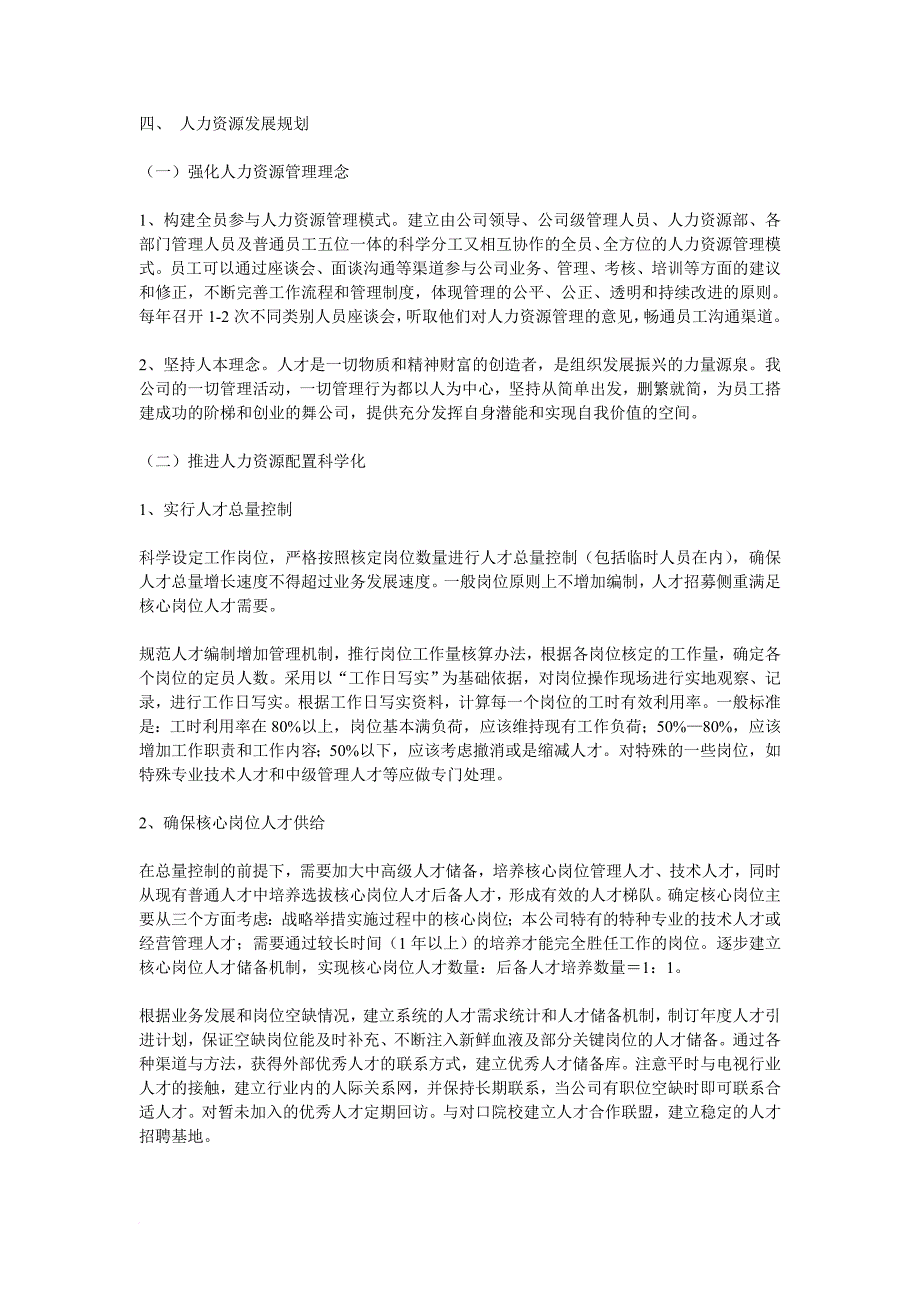 人力资源规划_大型国企年度人力资源发展规划_第3页