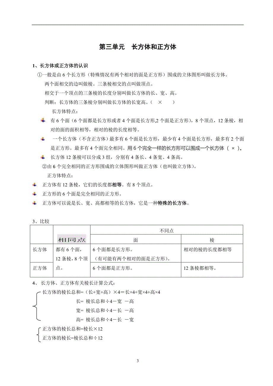 人教版五年级下册数学知识点归纳(修改版)-最新精编-_第3页