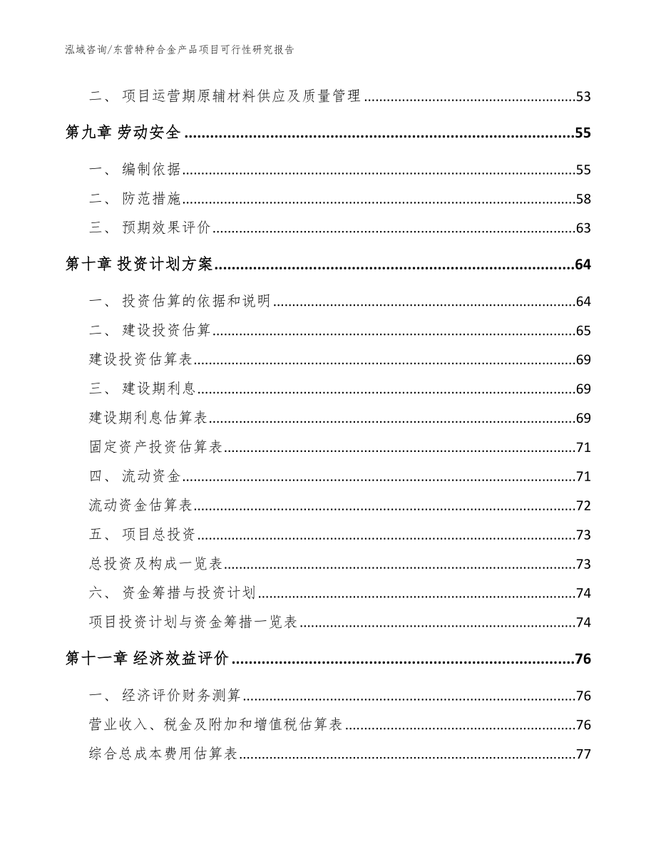 东营特种合金产品项目可行性研究报告【参考范文】_第3页