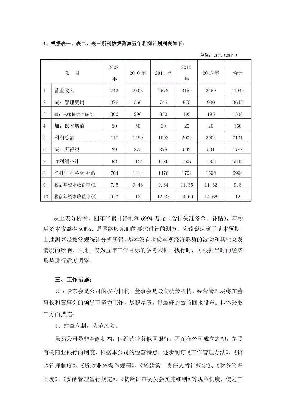 小额贷款公司经营计划_第3页