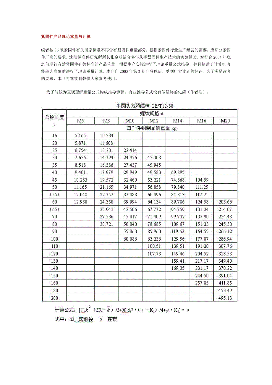 紧固件产品理论重量与计算_第1页