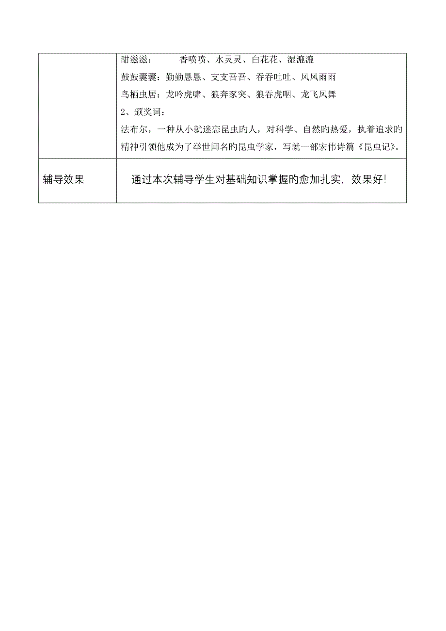 五班语文学困生辅导记录表_第4页