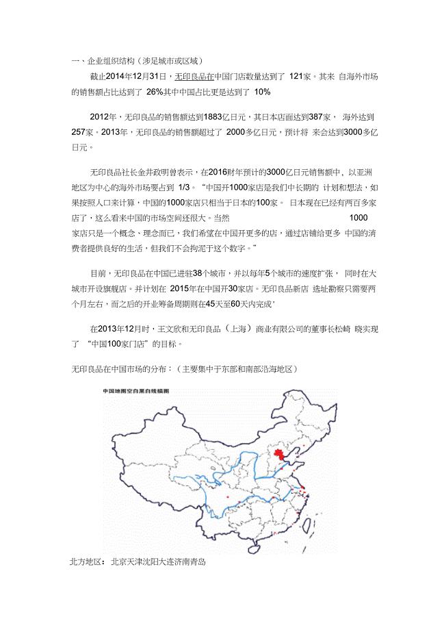无印良品市场调查分析