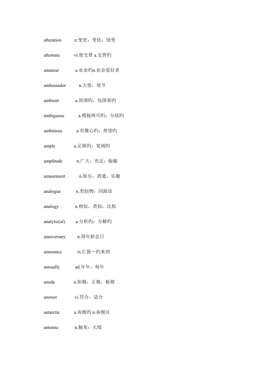 2023年最新大学英语四六级词汇表.doc_第3页