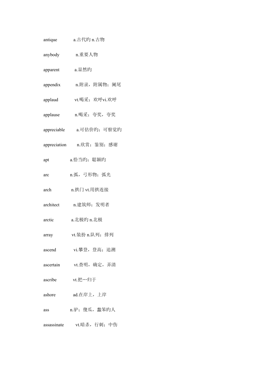 2023年最新大学英语四六级词汇表.doc_第4页