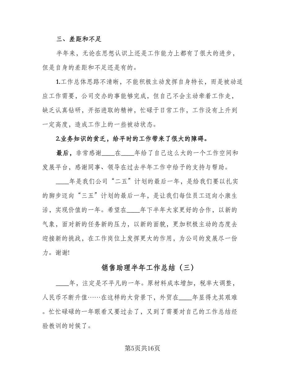 销售助理半年工作总结（六篇）.doc_第5页