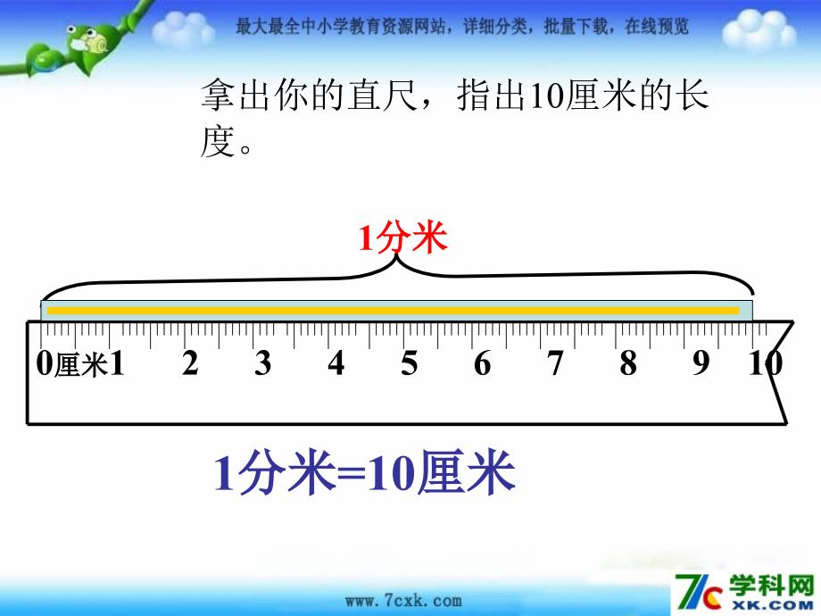 人教版数学三上3.1毫米、分米的认识pt课件2_第3页