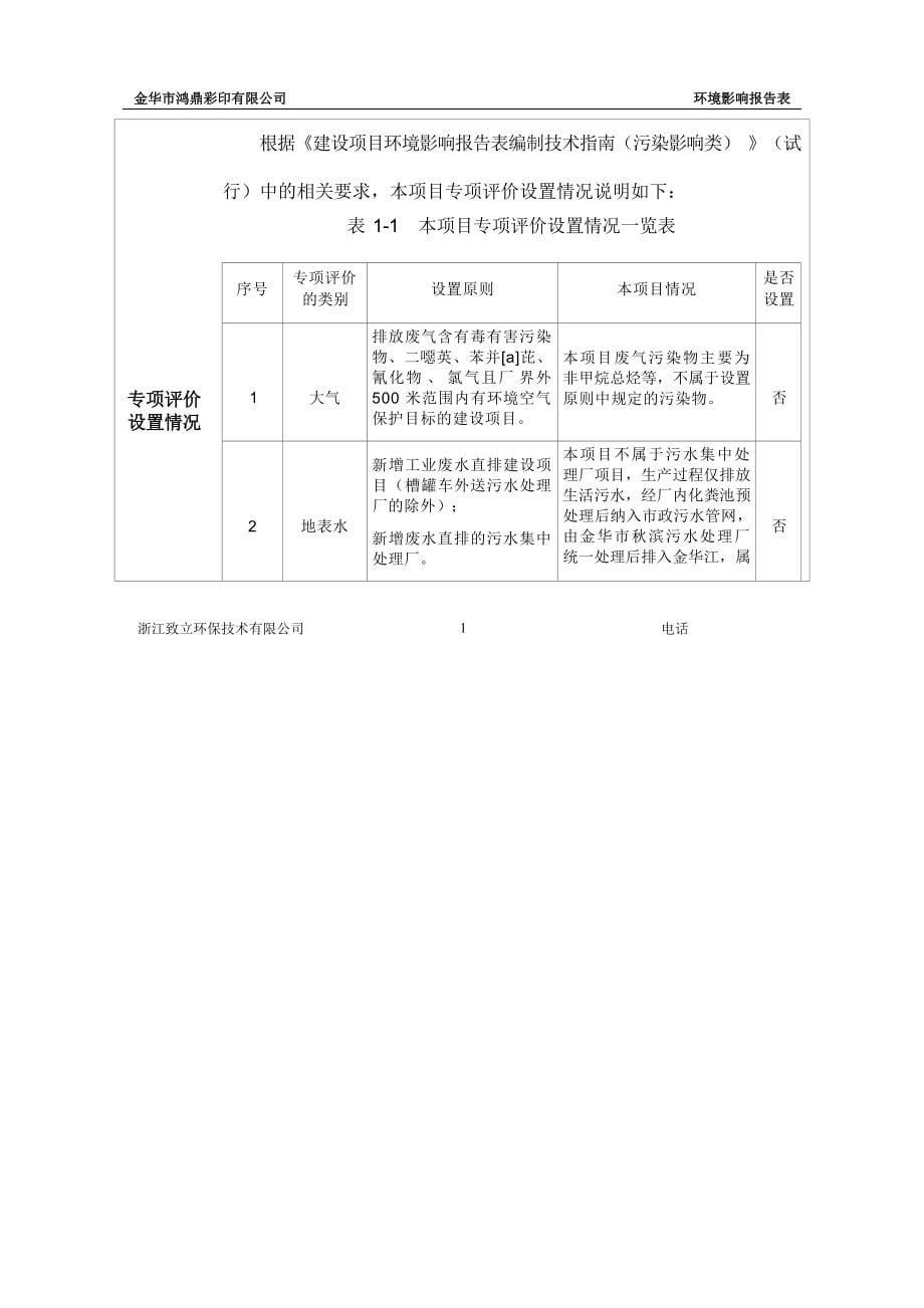 金华市鸿鼎彩印有限公司年产100万只纸箱生产线技改项目环境影响报告表.docx_第5页