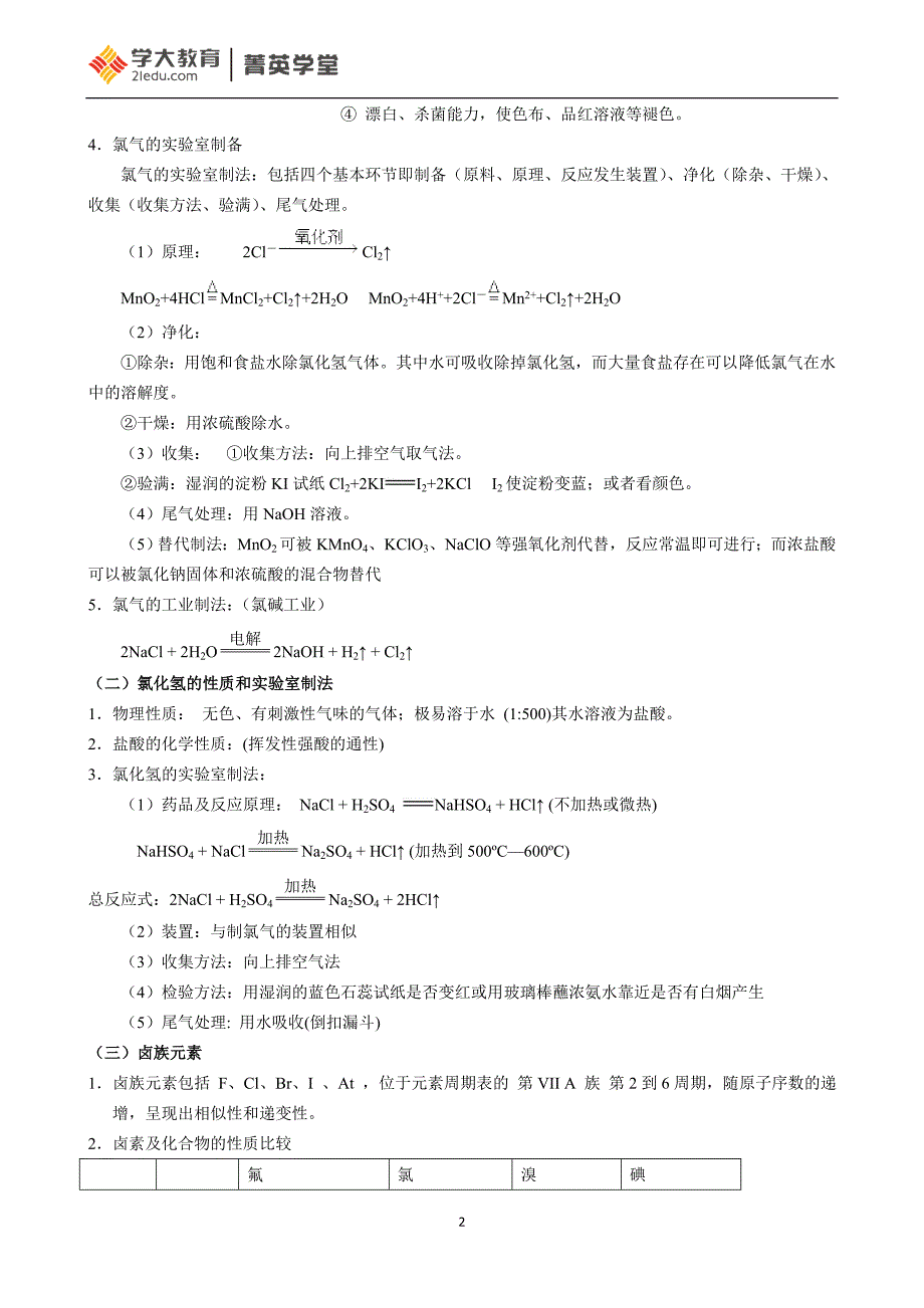 氯及其重要化合物的性质和应用_第2页