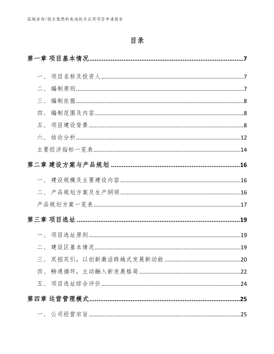 丽水氢燃料电池技术应用项目申请报告_第2页