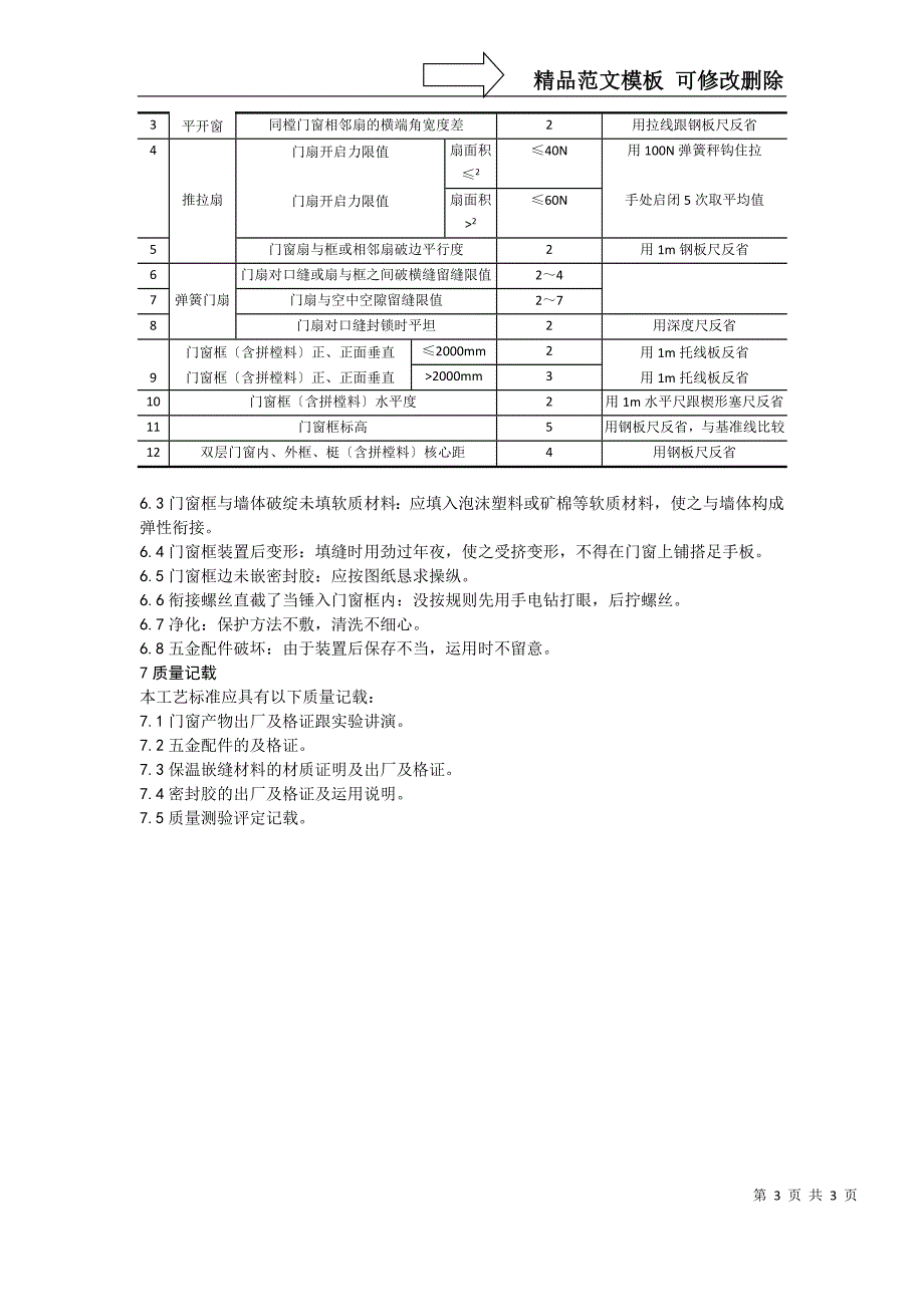 建筑行业硬PVＣ塑料门窗安装_第3页