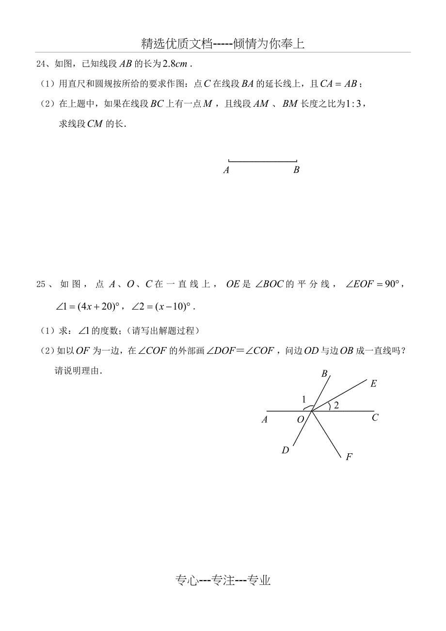 上海市青浦区2008年第二学期六年级数学期末考试试卷_第5页