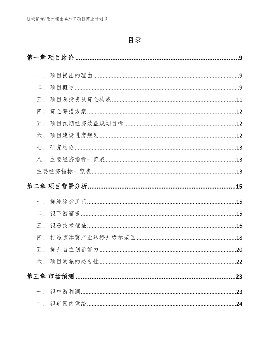 沧州钽金属加工项目商业计划书_第2页