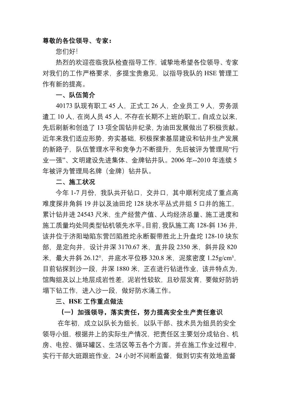 中石化HSE检查汇报材料_第2页