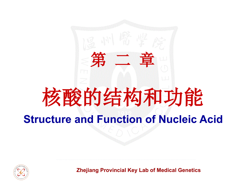 生物化学：第2章 核酸的结构和功能_第1页