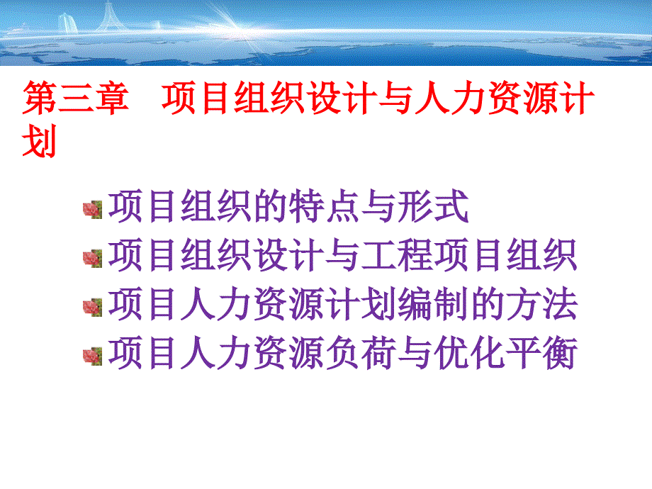 项目组织设计与人力资源计划概论_第1页