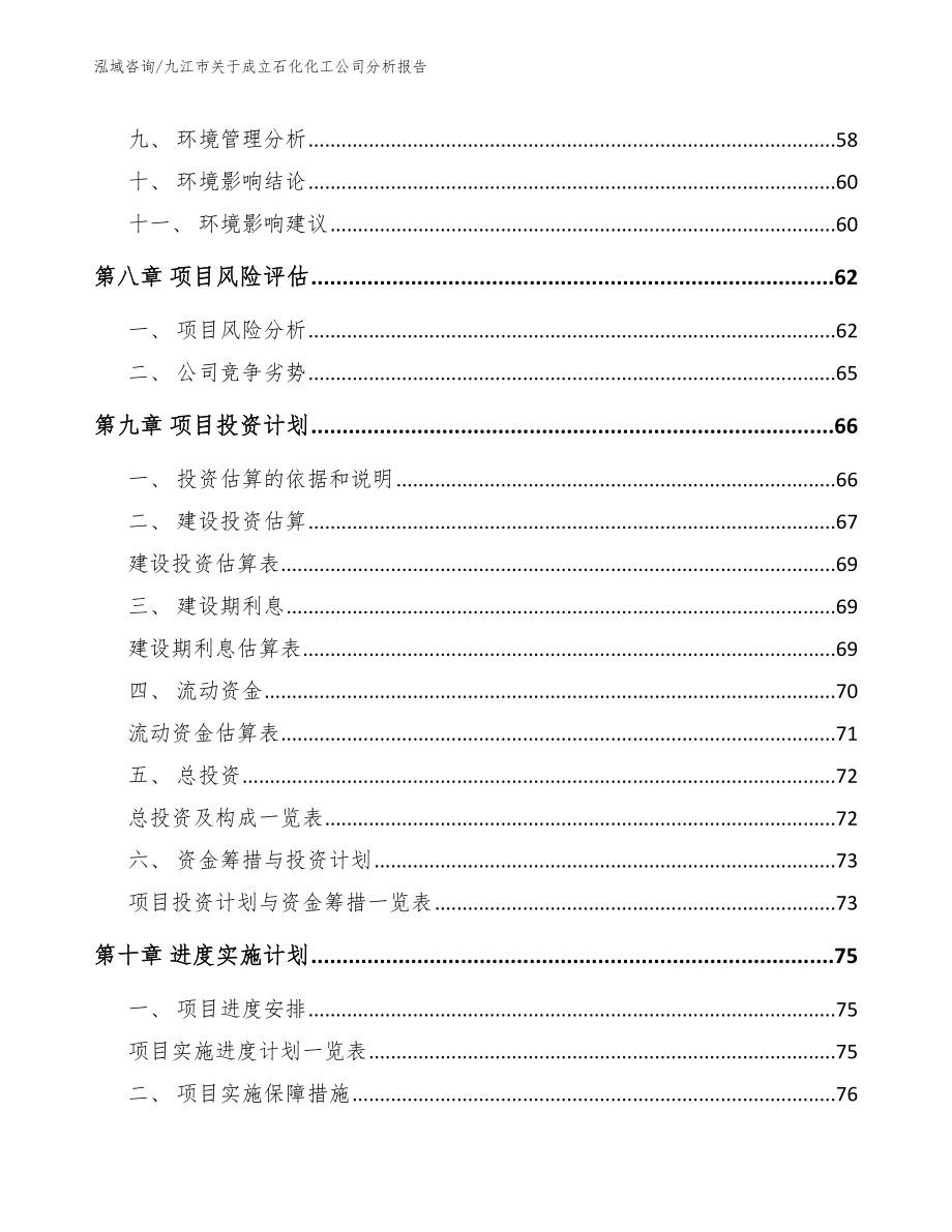 九江市关于成立石化化工公司分析报告_第4页