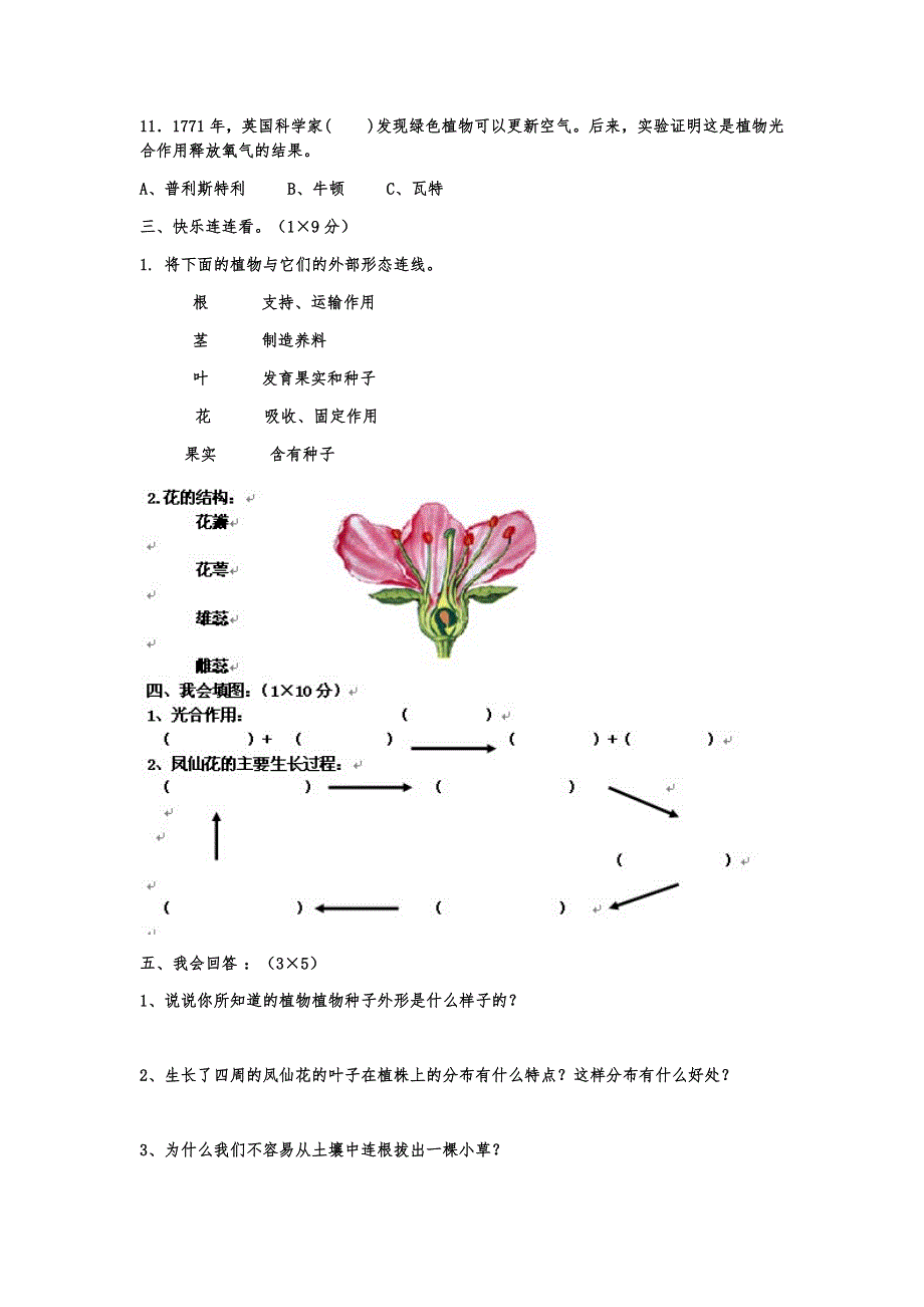 四年级科学复习题_第2页