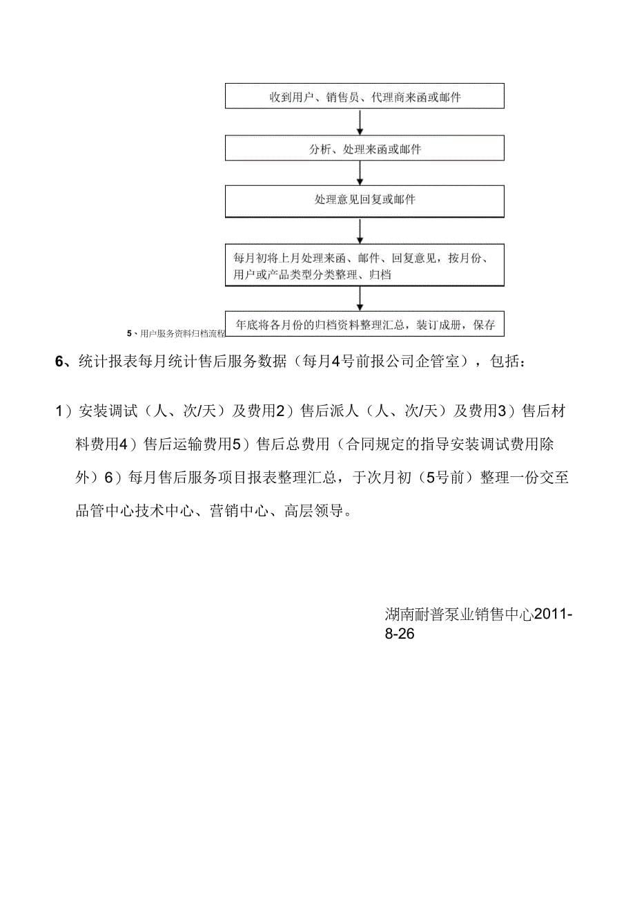 售后服务管理制度及工作流程_第5页