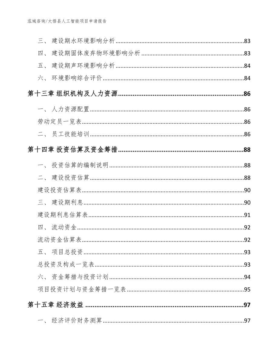 大悟县人工智能项目申请报告模板范本_第5页