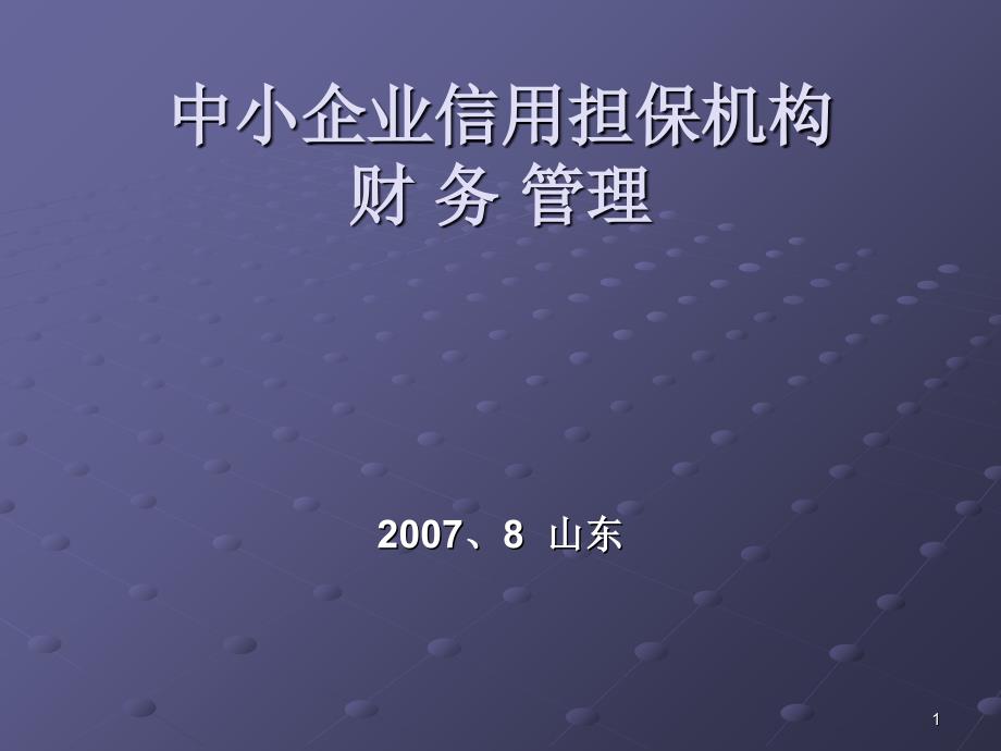 某担保机构财务风险管理的要求_第1页