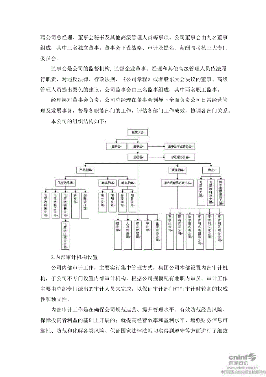 飞亚达内部控制自我评价报告_第2页