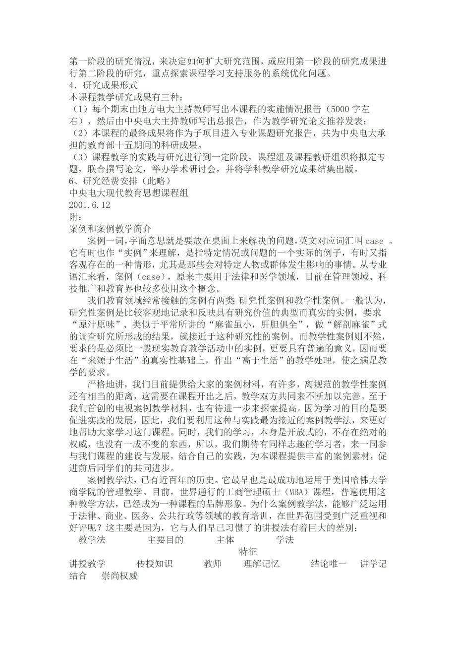 《现代教育思想》教学实施方案.doc_第5页