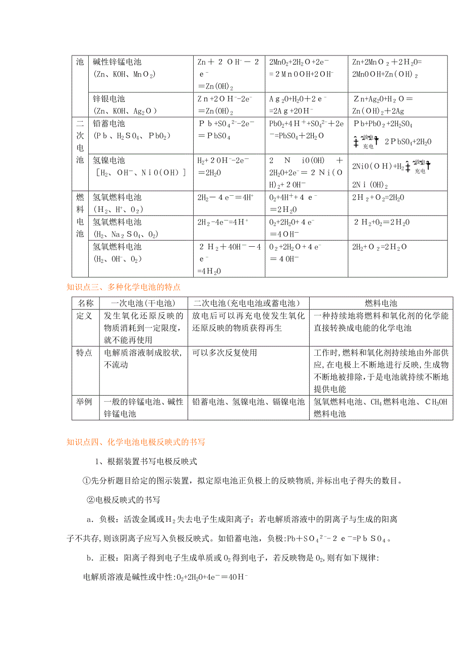 高中化学化学电源(基础)知识讲解学案新人教版选修4_第2页