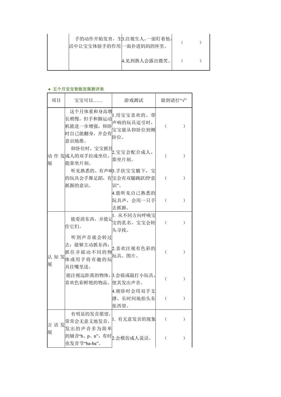 宝宝智能测评表格_第5页