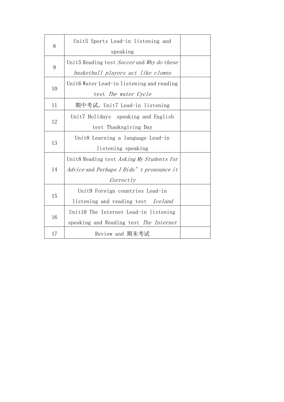 中专英语教学计划_第3页