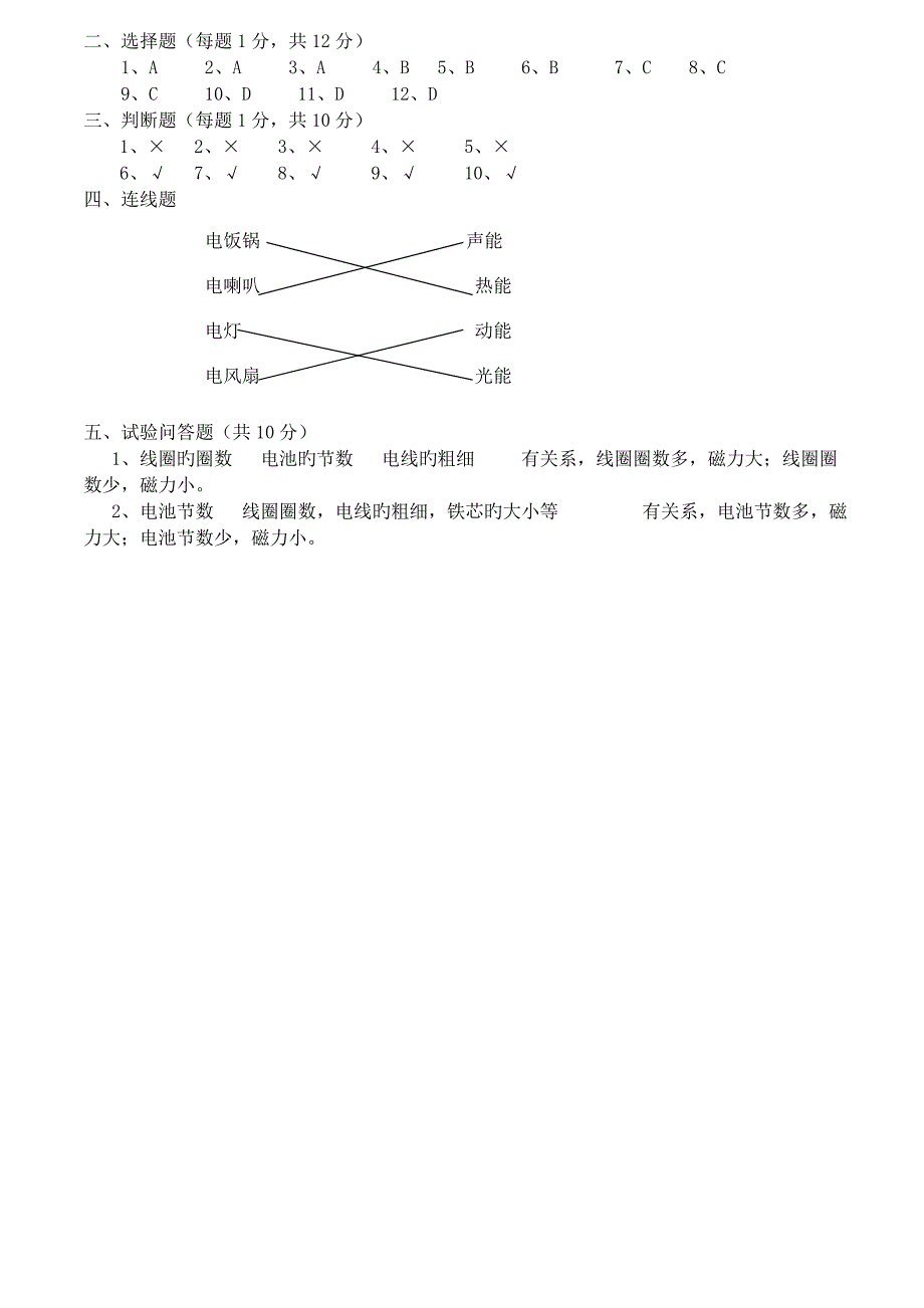 小学教科版六年级科学上册第三单元试卷附答案_第4页