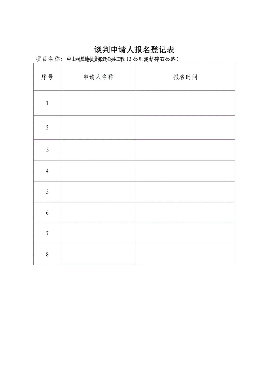 中山村易地扶贫搬迁公共工程（3公里泥结碎石公路）谈判报告_第4页