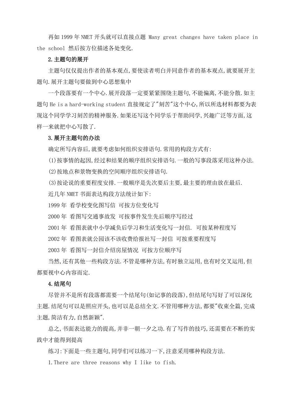 英语专业四级考试写作必背经典句型模板_第2页