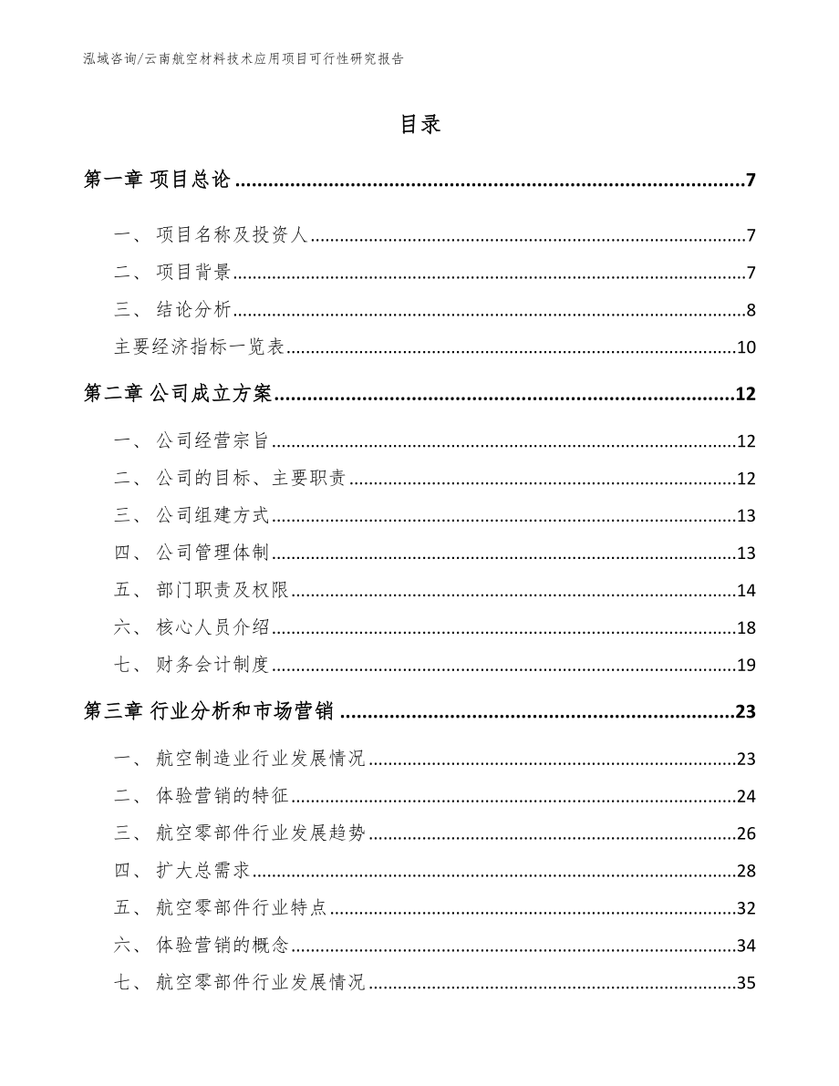 云南航空材料技术应用项目可行性研究报告_第1页