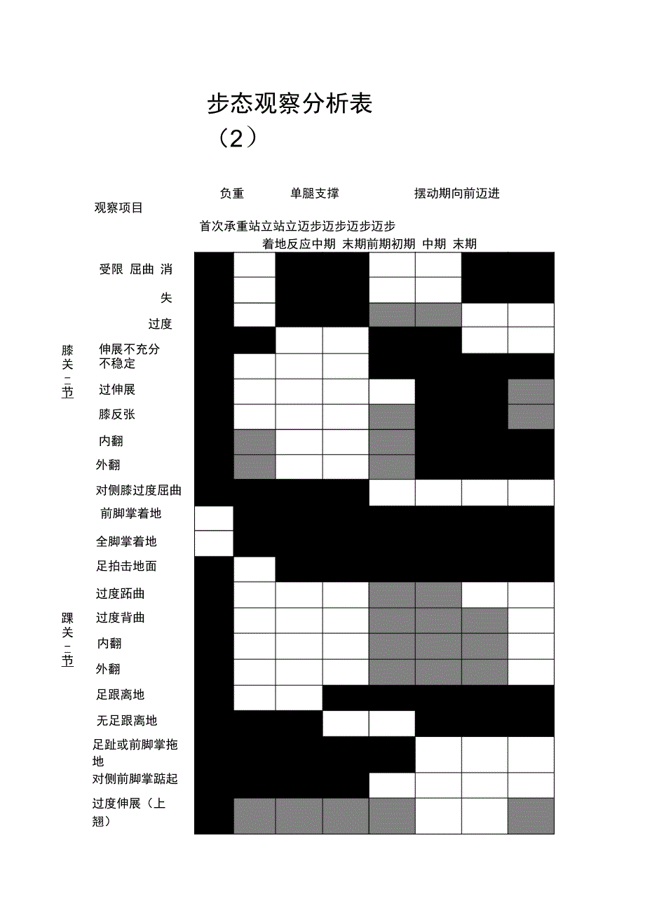 步态观察分析表_第3页