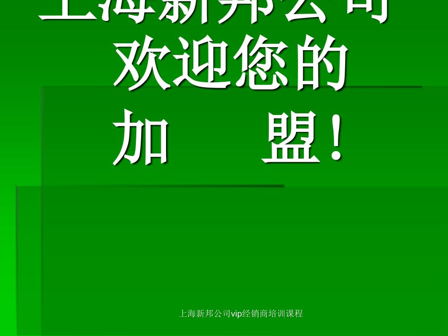 上海新邦公司vip经销商培训课程课件_第1页