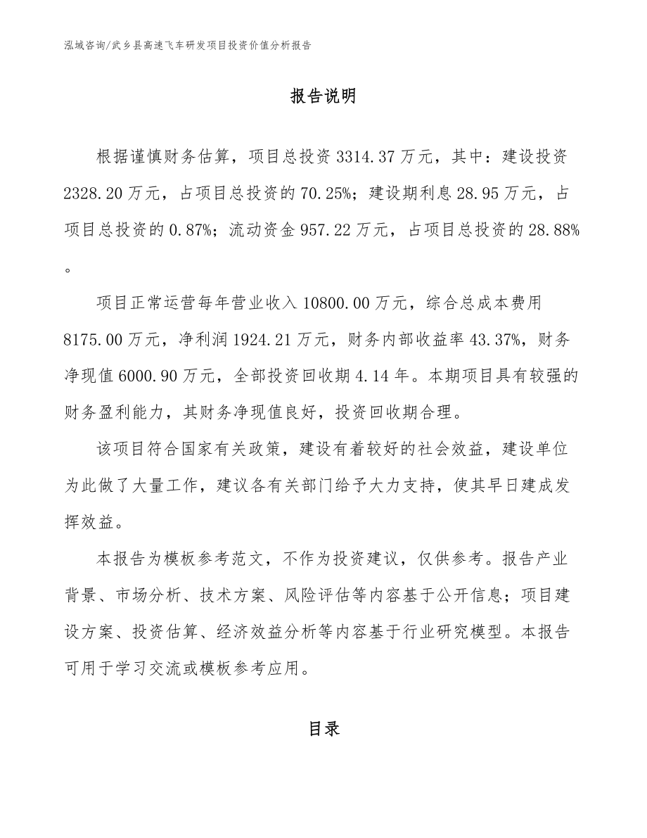 武乡县高速飞车研发项目投资价值分析报告模板范文_第2页