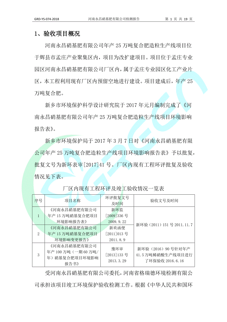 河南永昌硝基肥有限公司年产25万吨复合肥造粒生产线项目竣工环境保护验收（噪声固废）报告.docx_第4页