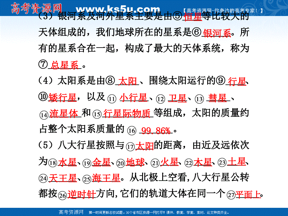 届高三地理一轮复习地球的宇宙环境和太阳对地球的影响湘教版必修_第2页