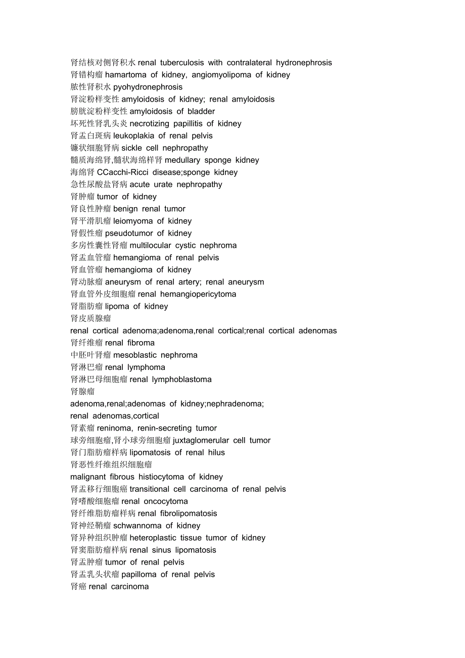 泌尿外科专业英语词汇汇总.doc_第3页