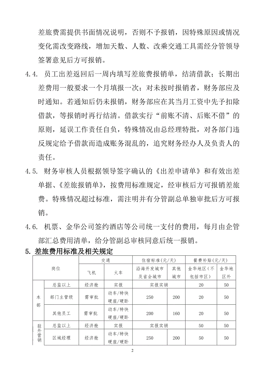 差旅管理制度_第2页