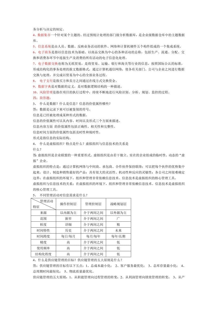 2018电大企业信息管理小抄.doc_第5页