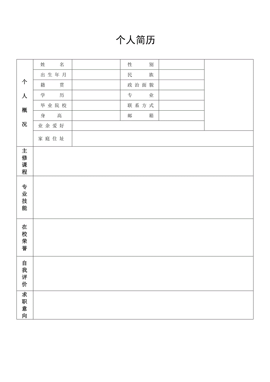 [高等教育]求职简历_第1页