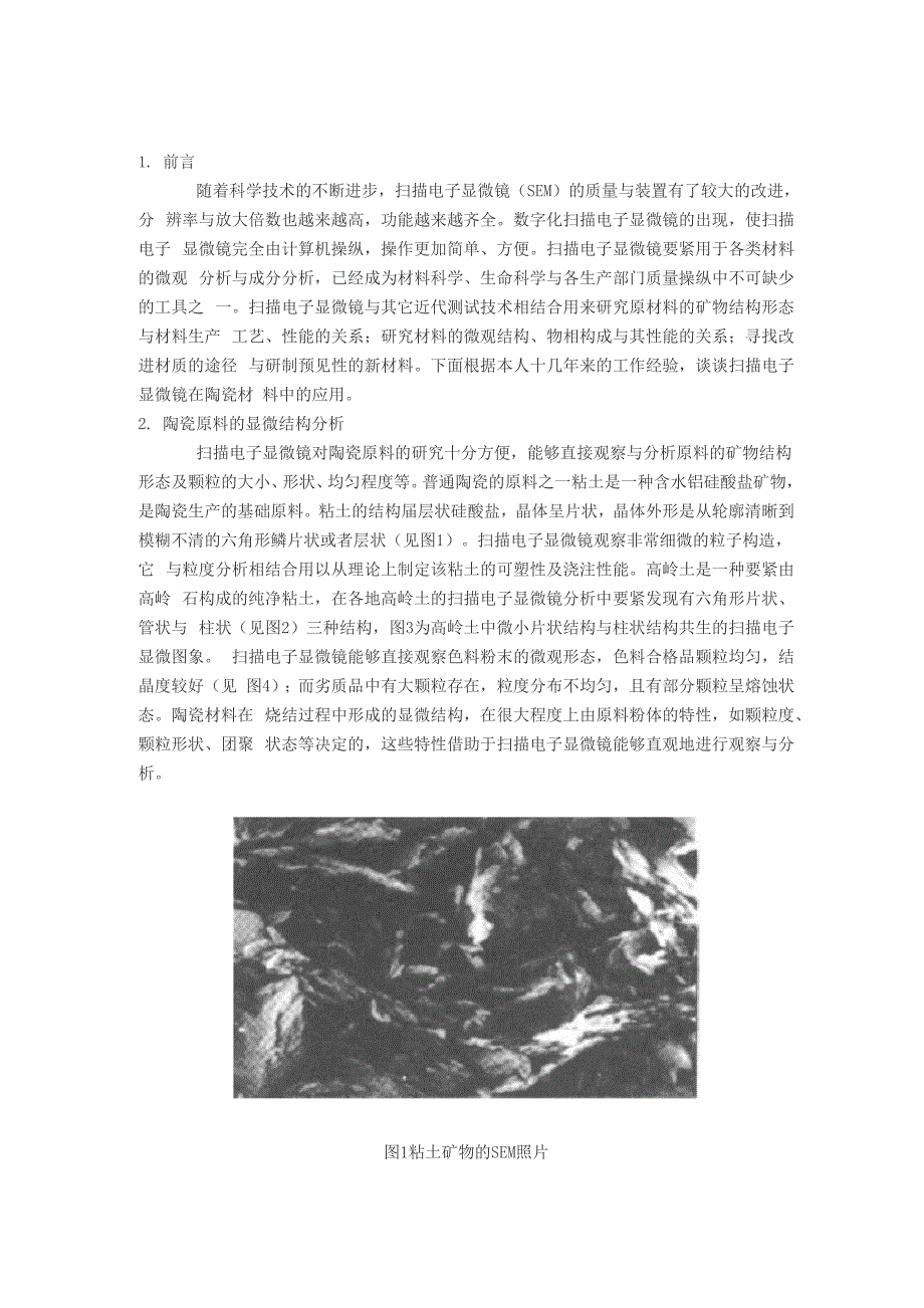 扫描电子显微镜在陶瓷材料中的应用_第1页
