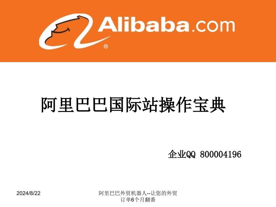 阿里巴巴国际站操作.ppt