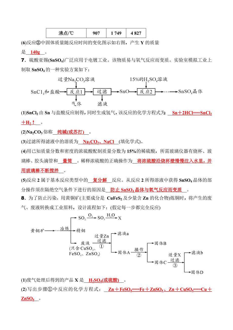 2020-2021年中考化学二轮题型突破工艺流程题专项训练卷_第4页