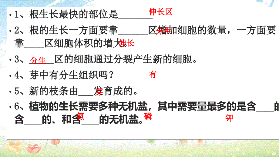 新人教版初中七年级生物上册开花和结果课件_第3页