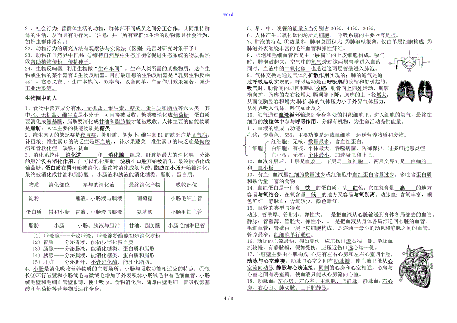 生物中学考试复习必背知识点全部_第4页