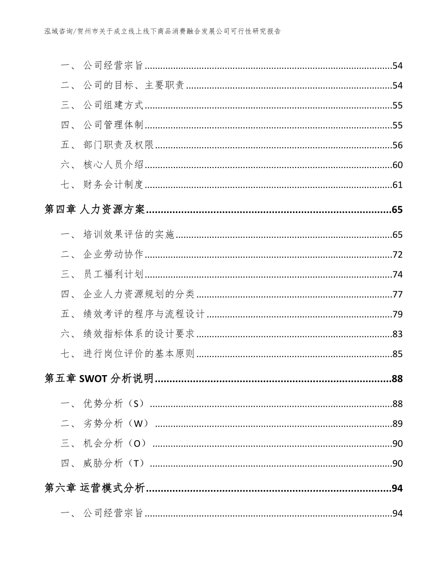 贺州市关于成立线上线下商品消费融合发展公司可行性研究报告【范文】_第4页